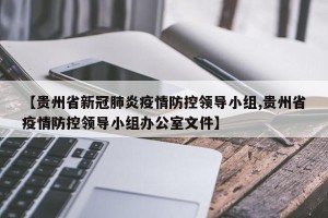 【贵州省新冠肺炎疫情防控领导小组,贵州省疫情防控领导小组办公室文件】