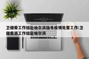 卫健委工作组赴哈尔滨指导疫情处置工作:卫健委派工作组赴哈尔滨